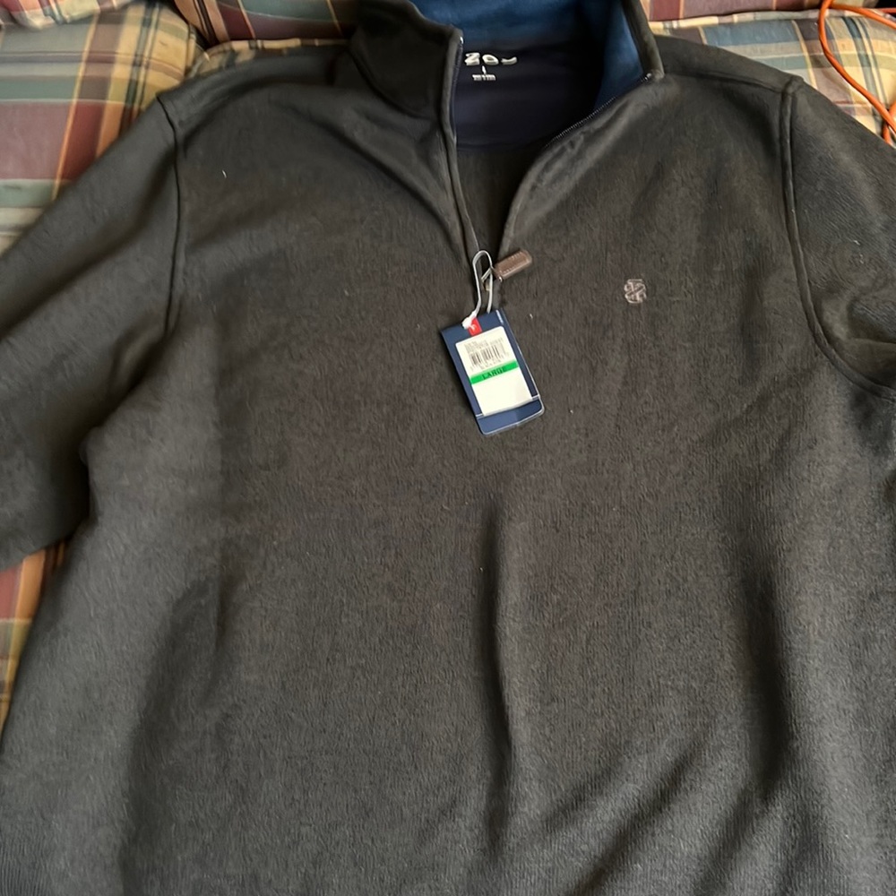 Mens Izod fleece quarter zip size large new with tags